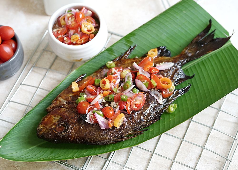 Baronang Bakar Makanan Khas Bontang